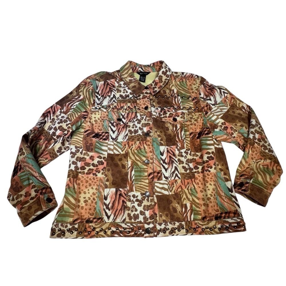 Multiples Animal Print Button-Up Lined Jacket Wom… - image 7